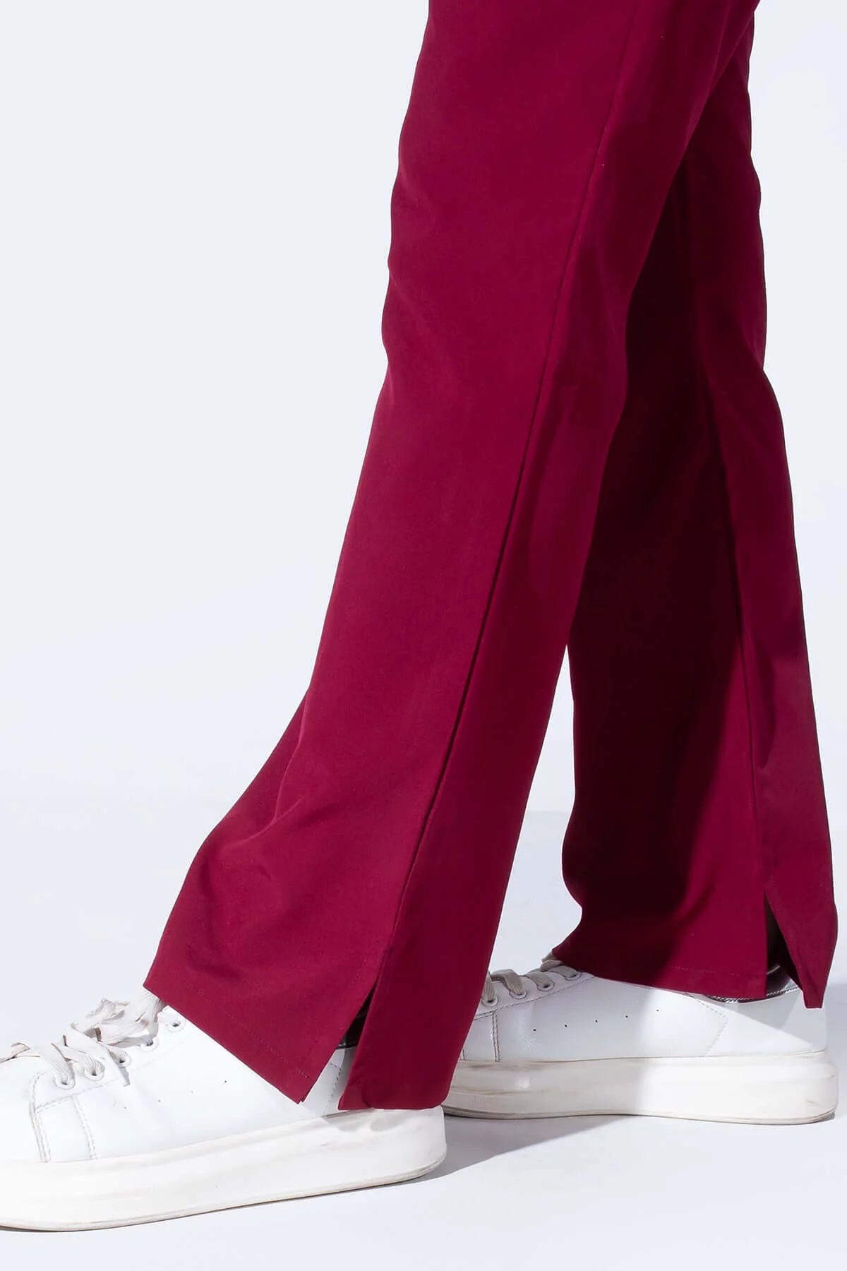 Aero Scrub Set: Mulberry Maroon with Mandarin Collar