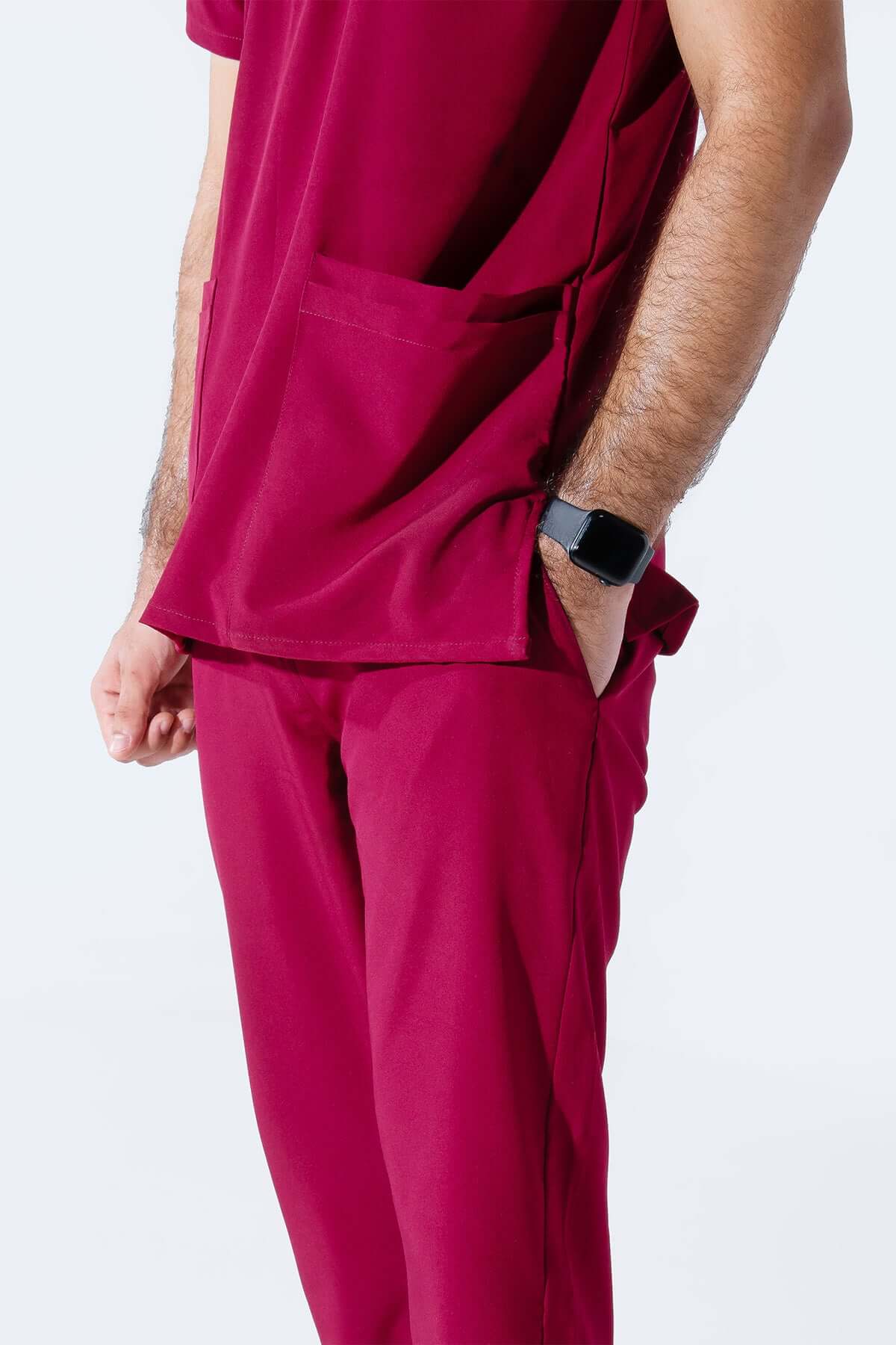 Aero Scrub Set : Mulberry with Mandarin Collar