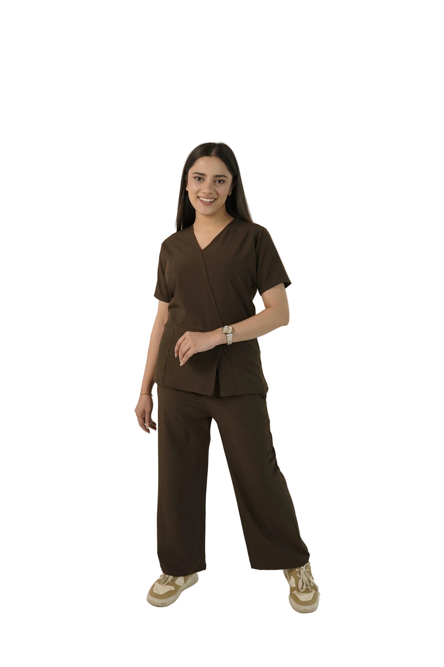 Milano Scrub Set: Chocolate Brown