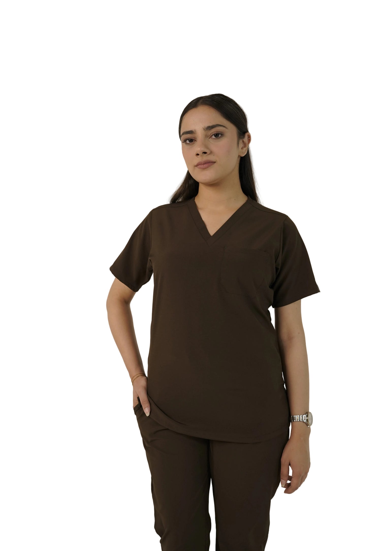 Aero Scrub Set: Chocolate Brown