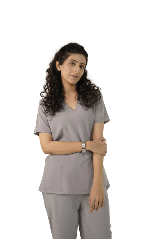 Milano Scrub Set: Ash-Grey