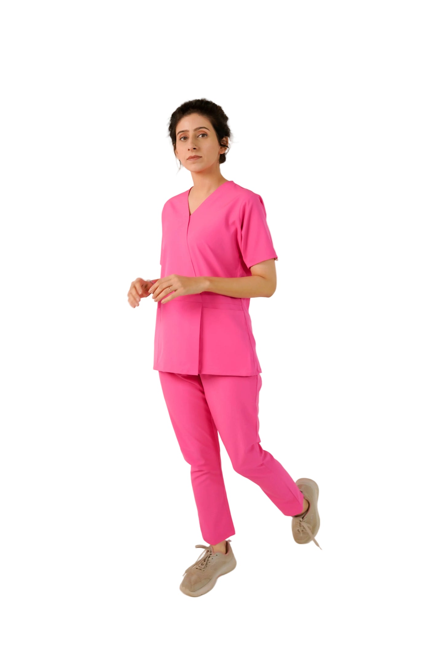 Milano Scrub Set: Shocking Pink