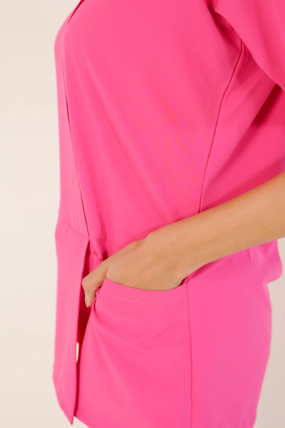 Milano Scrub Set: Shocking Pink