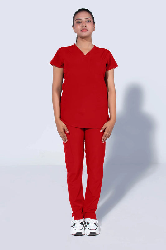 Titan Scrub Set: Electric Crimson