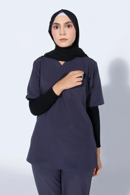 Aero Scrub Set: Lead Grey