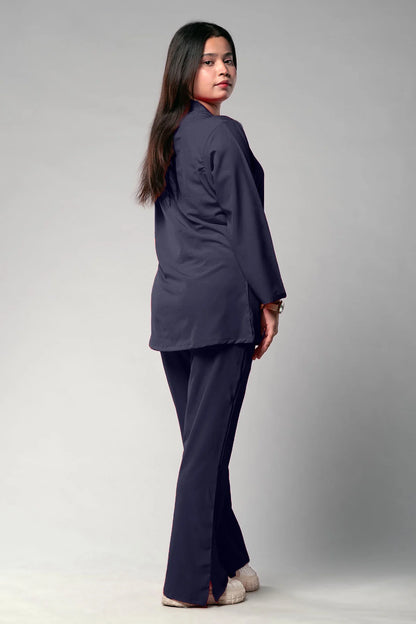 Aero Scrub Set: Lead Grey with Minimal Edge Top