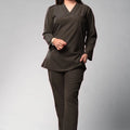 Aero Scrub Set: Olive Green with Minimal Edge Top