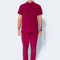 Aero Scrub Set : Mulberry with Mandarin Collar