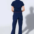 Aero Scrub Set: Nighttime Navy with Mandarin Collar