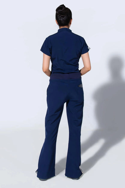 Aero Scrub Set: Nighttime Navy with Mandarin Collar