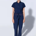 Aero Scrub Set: Nighttime Navy with Mandarin Collar