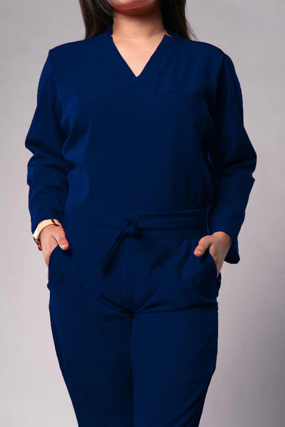 Aero Scrub Set: Nighttime Navy with Zipflex top