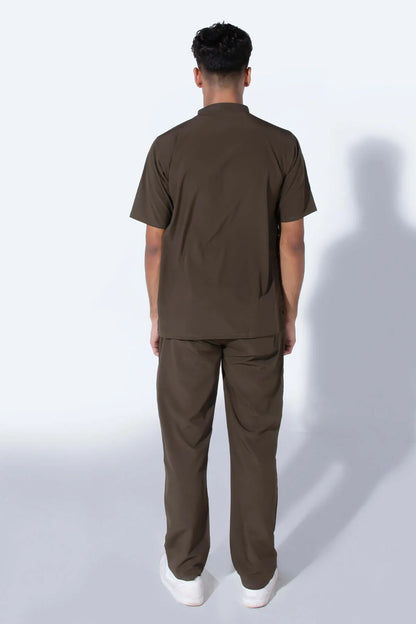 Aero Scrub Set:  Olive Green with mandarin collar