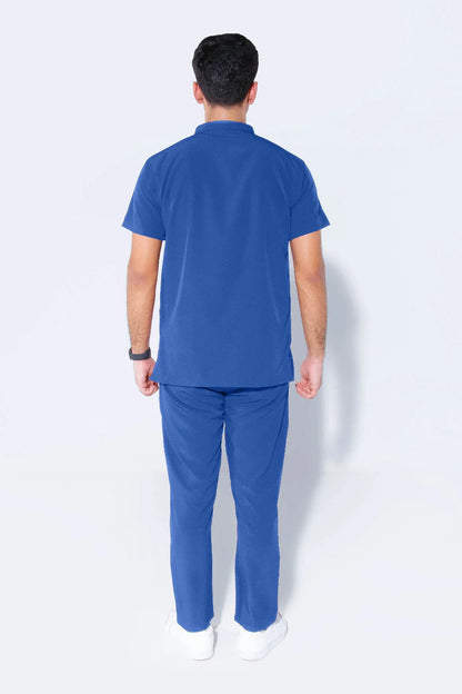 Titan Scrub Set: Royal Blue with mandarin collar