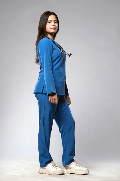 Aero Scrub Set: Royal Blue with Minimal Edge Top