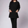 Aero Scrub Set: Midnight Black with Zipflex Top