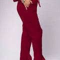 Aero Scrub Set: Mulberry Maroon with Zipflex top